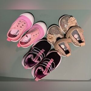 3 Pairs - Reebok, Cat & Jack, Sparkle Sequin Toddler Shoes Sneakers